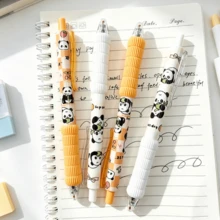 Bộ 4 bút bi bấm màu đen 0.5mm, thiết kế hoạt hình đáng yêu, viết trơn tru, mực khô nhanh, vật dụng cần thiết cho năm học mới. - Nhiều màu - Xem 7