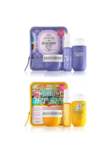 Sol de Janeiro 【香水套装】Delícia Drench 三件套（沐浴油 90ml + 身体乳 50ml + 香水喷雾 30ml）+ Bum Bum Jet 三件套（润肤霜 50ml + 沐浴啫喱 90ml + 身体喷雾 30ml）男女通用 3盎司/90毫升 + 1.7盎司/50毫升 + 1盎司/30毫升 + 3件 - 適用於所有膚質 - 查看 2