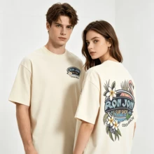 Summer (230 Cotton-Shirt) Men's-Shirt, Surf Shop Graphic - Shirt,Street StyleUnisex Casual-Shirts Summer Clothes - 杏色 - 查看 1