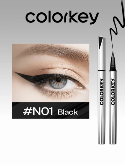 COLORKEY Professional Waterproof Precise Liquid Eyeliner Pen, High Pigment Super Fine Tip Eyeliner, Long-Lasting Matte Smudge-Proof Sweat-Resistant Eye Makeup, Smooth Quick-Drying Eyeliner, Brand Makeup Face Painting Cosmetics, Suitable For Women And Girls In Spring And Summer, Suitable For Y2K Fashion Parties, Suitable For Birthday And Mother's Day Gifts, Suitable For Carnival Parties