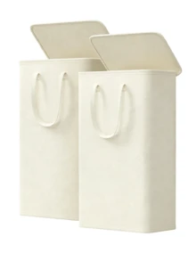 1/2 giỏ đựng quần áo bẩn mỏng 65L có nắp, giỏ đựng quần áo bẩn cao và hẹp có tay cầm, dùng cho phòng giặt và tủ quần áo. - Nhiều màu - Xem 22