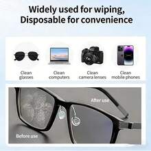 Paño de limpieza de gafas de microfibra ultrafina premium, paño suave sin pelusa para limpiar lentes, paño anti-arañazos para gafas, adecuado para gafas de moda, cámara, pantalla de teléfono, mantenimiento de gafas - Multicolor - Ver 4