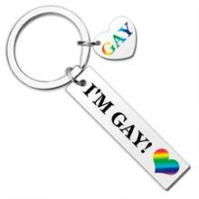 Móc khóa cầu vồng LGBTQ, món quà thú vị và độc đáo dành cho phụ nữ, nam giới, các cặp đôi, bạn trai, bạn gái. - Nhiều màu - Xem 1