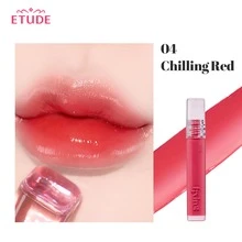 ETUDE 伊蒂之屋持久唇釉采用持久不晕染配方，带来浓郁饱满的色彩，质地舒适不拔干。精准的唇刷可轻松勾勒唇形，打造精致持久的妆效，即使进食、饮水或佩戴口罩，妆容依然完美。配方中蕴含保湿玻尿酸和乳木果油。 - 04櫻桃紅 - 查看 12