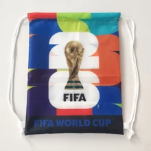 2026 FIFA Drawstring Fitness Bag, Suitable For World Cup, Hiking & Travel Backpack With Creative Pattern, Essential For World Cup Viewing, Available In Black And White Colors - Multicolor - View 11