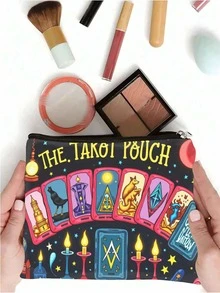 1 chiếc túi đựng mỹ phẩm in hình bài Tarot huyền bí, túi trang điểm có khóa kéo kiểu phù thủy, túi đựng đồ dùng hàng ngày khi đi du lịch, món quà hoàn hảo cho người yêu thích bài Tarot hoặc phụ nữ. - Nhiều màu - Xem 7