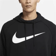 Nike字母Logo印花加絨套頭連帽衛衣 男款 - 黑色 - 查看 3