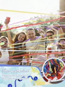 5/10pcs Residue-Free Colorful Paper Ribbons, Soft Lint-Free Party Decoration Streamers, Suitable For Graduation, Birthday, Wedding, Retirement And Various Holiday Party Decorations - Multicolor - View 5