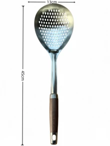 1个大号不锈钢滤网 - 厨房网状过滤器，适用于煎炸、火锅、烹饪和烘焙 - 易于沥水，耐热，可用洗碗机清洗 - 餐厅和家庭使用的理想之选，父亲节礼物 - 彩色 - 查看 8