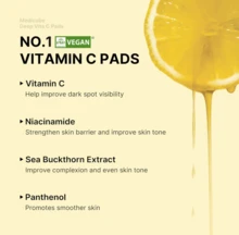 Medicube Deep Vita C Facial Pads, Vitamin C Toner Pads For Uneven Skin Tone, 500,000PPM Of Vitamin Water & 3 Types Of Vitamin, Hydrating & Resurfacing  - 70 Pads - 深層維他命C棉片 - 70片裝(1盒) - 查看 2