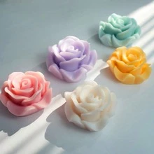 Khuôn silicon nhiều lớp hình hoa hồng 3D sống động như thật, dùng để làm nến thủ công, xà phòng, hoa sáp. - hoa - Xem 3