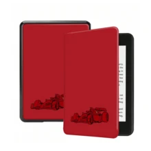 红色赛车图案保护套，适用于 7/6.8/6 英寸 Kindle Paperwhite（第 12/11/10/7/6/5 代 - 2024 年款），Kindle 电子阅读器 Colorsoft Signature Edition 配件，可爱简约的保护套，轻薄便携，适合作为礼物送给同事和朋友。 - 彩色 - 查看 5