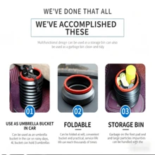 4L Collapsible Trash Can, Magic Bucket, Portable Retractable Water Bucket, Multi-Function Folding Storage Bucket For Outdoor Camping, Car Travel, Picnic, Car Washing, Space-Saving, Lightweight, Reusable Waste Bin, Suitable For Hiking, Camping, Backyard, Home, Kitchen, Office, Easy To Carry And Store - Multicolor - View 6