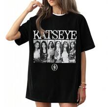 T-shirt da donna T-shirt unisex in puro cotone T-shirt grafiche da donna Maglietta Katseye Girocollo Maniche corte Merchandising Katseye per i fan T-shirt estiva Camicetta Top basic Design creativo Gioco all'aperto... - nero - View 1