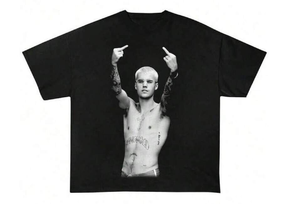 Unisex Adult T-ShirtGraphic-Shirt Cotton Tees Size PlusI Love Justins Biebers T Shirt Men Women's Cotton Leisure T-Shirts Crew Neck Tees Short Sleeve Clothing ,Y2K, Shirt Men,Summer TopsSoft Cotton, Casual Daily Wear,Lightweight, Breathable Fabric,Cute , Perfect For Vacation,Blusas Para Mujer,Playeras De Mujer - 黑色6 - 查看 1