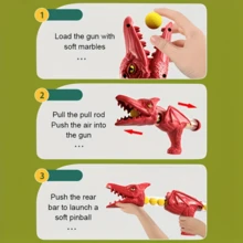24pcs Dinosaur & Duck Bouncing Game Set, Funny Floor Game For Kids, Includes 2 Color Dinosaur Handles, Great For Birthday, Party, Halloween/Christmas Gifts - Multicolor - View 6