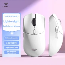 Mouse Bluetooth AULA SC580SE, Mouse Gamer Sem Fio com 3 Modos, 10000 DPI, Mouse Profissional para Esports com Sensor Desenvolvido Própriamente e Design Leve - Ver 10