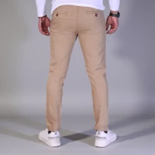Stretch Gabardine Skinny Pants For Men John Silver - 薑色 - 查看 2