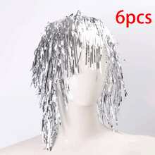 1/3/6 chiếc tóc giả kim loại nhiều màu sắc, thích hợp cho các buổi dạ hội, vũ trường, cosplay, biểu diễn sân khấu, trang trí tiệc, hòa nhạc, lễ hội hóa trang, lễ tốt nghiệp, tiệc độc thân, tiệc sinh nhật, v.v. (Có nhiều màu sắc để lựa chọn) - Nhiều màu - Xem 22