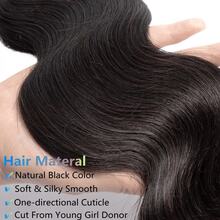 حزم شعر موجة الجسم 12A 100% شعر برازيلي خام غير معالج حزم شعر امتداد شعر كثيف للنساء لون طبيعي - SNatural - مشاهدة 8