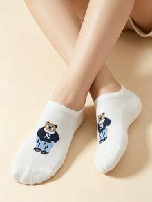 1/5 Pairs Cute Graffiti Casual Comfortable Breathable Spring/Summer Boat Socks - Multicolor - View 9