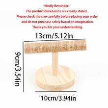 1 pieza Juguete de loro con percha de cuerda de madera, juguete para pájaros, juguete de madera, juguete de loro, juguete de percha inteligente, accesorio de jaula para pájaros - Beis - Ver 2