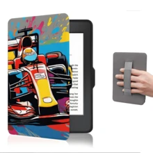 适用于 Kindle Paperwhite 7/6.8/6 英寸（第 12/11/10/7/6/5 代 - 2024 年款），赛车图案保护套 | Kindle 电子阅读器 Colorsoft Signature Edition 配件，简约可爱保护套，轻薄便携 | 适合作为礼物送给同事和朋友 - 彩色 - 查看 14