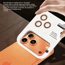 Miếng dán cường lực cao cấp bảo vệ ống kính camera cho iPhone 17 Pro/17 Pro Max, khung kim loại, bảo vệ toàn diện ống kính phía sau + chống phản xạ AR & AF. - Màu xanh lam - Xem 6