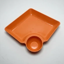 多功能分格餐盘 - 1个装，带圆形酱汁勺，实用便当分隔盘，可盛放主菜和配菜，是生日和母亲节的完美礼物，适用于厨房、餐厅和派对，经久耐用且易于清洁。关键词：餐盘、食物分隔盘、便当盒、厨房收纳、派对餐盘 - 彩色 - 查看 12