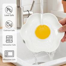 Multi-Piece Set Of Hand-Painted Ceramic Cat Dishes, Fried Egg Shaped Pet Feeding Bowls, Suitable For Multi-Cat And Pet Households, High-Quality Ceramic, Hand-Painted, Unique Design, Easy To Clean And Microwave/Dishwasher , Suitable For Various Cats And Small Dogs - 300ml - View 9