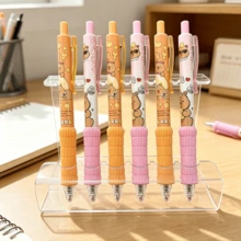 Bộ 4 bút bi bấm màu đen 0.5mm, thiết kế hoạt hình đáng yêu, viết trơn tru, mực khô nhanh, vật dụng cần thiết cho năm học mới. - Nhiều màu - Xem 2