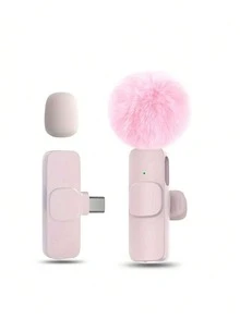 Microphone cài áo không dây, tương thích với iPhone/Android/USB-C, cắm là dùng ngay, lý tưởng cho ghi âm/quay video, phát trực tiếp, phỏng vấn, làm quà Giáng sinh, hát karaoke, podcast, ASMR, và sử dụng với máy tính. - Xem 15