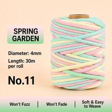 12 couleurs 4 mm x 30 m/98,42 pieds Corde en coton à âme dégradée Corde macramé teinte dégradé pour suspension murale, tapisserie, support de plante, artisanat DIY, emballage cadeau, décoration d'intérieur - Modèle 11 - Voir 6