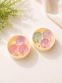 Bộ 3 món đồ chơi bóp mini hình bánh bao hấp, đồ chơi giải tỏa căng thẳng dạng thạch trong suốt, đồ chơi cảm giác mềm hồi chậm, đồ chơi cầm tay hình sủi cảo dễ thương, đồ chơi để bàn phong cách Kawaii, quà tặng tiệc - Bánh mì nhỏ mềm dẻo - Xem 4