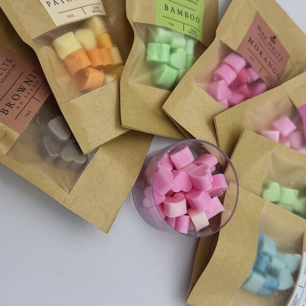 Wax Melts Pastilhas Aromatizadoras Perfumadas para Ambientes Lembrancinha Dia das Mães Namorados 15g Decoração Relaxamento