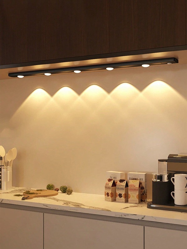 Đèn LED cảm biến chuyển động, 1 chiếc, 3 mức nhiệt độ màu có thể điều chỉnh, đèn tủ thông minh siêu mỏng, thích hợp cho nhà bếp, phòng ngủ, tủ, tủ quần áo, cầu thang, hành lang, sử dụng pin 200mAh/350mAh, phụ kiện gia đình thiết yếu.