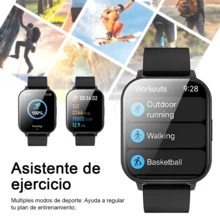 [Smart Watch]Unisex Smart Watch, Supports Answering Calls, Message Notifications, Music Control, Alarm, 180mAh Battery, 1.83-Inch Full Screen Touchscreen, Compatible With Android And IOS Systems, Sports Style, Suitable For World Cup Party And Gifts For Couples, Elders, Friends, Classmates And Other Occasions - Multicolor - View 7
