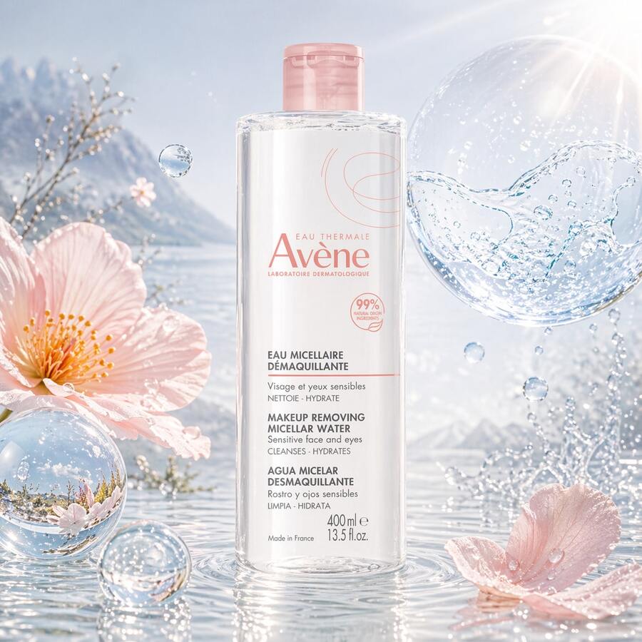 AVENE - MAKEUP REMOVING MICELLAR WATER 400ML - CLEANSES AND HYDRATES - Clear - View 1