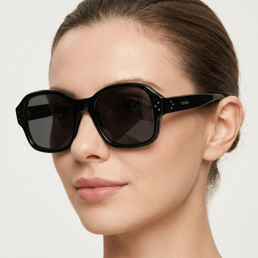 Celine Celine 3 Dots Geometric Shape Unisex Sunglasses CL40266U5301A - 黑色CL40266U5301A - 查看 1