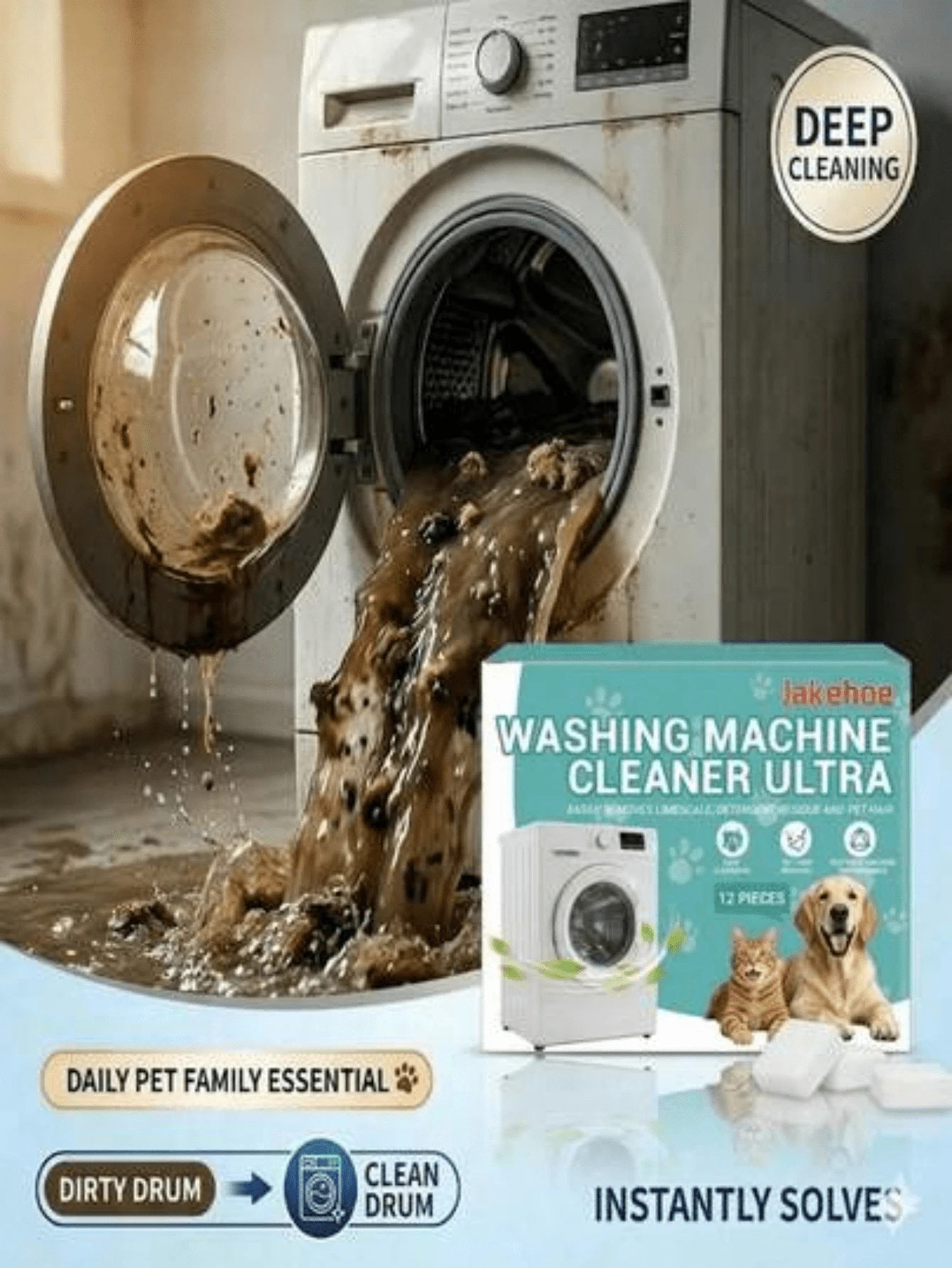 Washing Machine Cleaner Tablets, Suitable For Top-Loading And Front-Loading Washers, Removes Odor, Hard Water Stains, Limescale, Soap Scum And Lint, Leaves A Fresh Scent, Suitable For High-Efficiency Washers, Easy To Use, Essential Laundry, Cost-Effective, Landlord Recommended, Lemon Fresh Fragrance, Monthly Maintenance, Move-In Ready, Rental Approved, Laundry Hack, Effective Cleaning