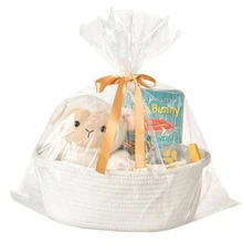 1pc Woven Gift Basket With Bag And Ribbon - Ideal For Gifting To Moms, Baby Showers, Birthdays And Raffles - Can Be Used To Store Dog Toys Or As A Rope Storage Basket On Shelves. Available In Multiple Colors - Multicolor - View 13
