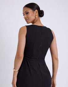 Via Vilarinho Tube Dress Tank Top Fashion Tailoring Dress Elegant Lady - 黑色 - 查看 3