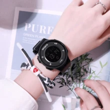 Electronic Watch For High School And Junior High School Students, Simple And  Suitable For Both Boys And Girls, Waterproof, Luminous, Multi-Functional Sports Alarm Clock. - 粉色 - 查看 5