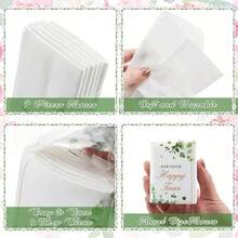 20/10 Khăn Giấy Cưới "Cho Những Giọt Nước Mắt Hạnh Phúc" - Khăn Giấy Mềm Họa Tiết Lá Xanh, Kích Thước Nhỏ Gọn Dùng Một Lần, Kích Thước Du Lịch, Quà Tặng Tiệc Cưới, Đồ Dùng Ngày Cưới Cho Cô Dâu Chú Rể, Quà Tặng Khách Mời Khoảnh Khắc Vui Vẻ - A - Xem 3
