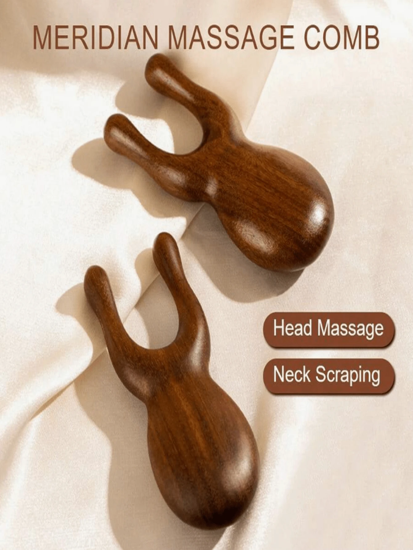 1pc Frog Massage Comb, Multi-Functional Massage Comb Suitable For Eyes And Face, Round And Disc-Shaped Comb, Five-Tooth Scalp Massage Comb, Sandalwood Comb. Suitable For Home Use, Sports, Outdoor Activities, Health Care, Fitness, Wellness, Also Can Be Used As Holiday Gifts. - Multicolor - View 1