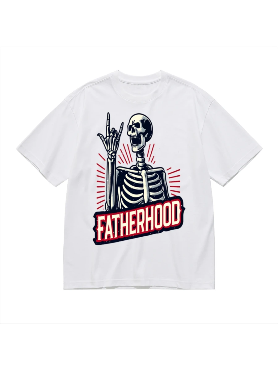Camiseta unisex estampada nueva de 2026, disponible en blanco y negro, prenda informal de algodón para verano - Negro - Ver 1