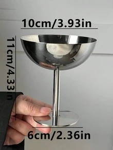 不易碎不锈钢高脚杯 - 马提尼鸡尾酒杯、冰淇淋杯和甜点杯 - 彩色 - 查看 12