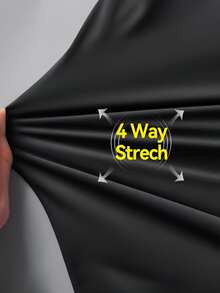 Men Ultra High Stretch Waterproof Breathable Athletic Workout Shorts Adjustable Drawstring Elastic Waist Multi Anti-Theft Zipper Pockets Quick Dry Sweat Wicking Loose Casual Running Gym Fitness Outdoor Daily Leisure Jogging Beach Soft Light Summer Male Sports Short Pants - 黑色 - 查看 8