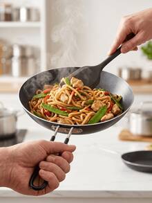 This Modern, Minimalist Non-Stick Chinese Wok Is Made Of Lightweight Aluminum Alloy, Featuring A Deepened Body, Non-Stick Coating, And A Heat-Resistant Handle. Available In Various Sizes And Large Capacities. - View 4