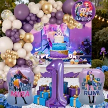 Hasbro K-Pop Birthday Party Decoration Balloon Wreath Set, Includes Metallic Balloons And Happy Birthday Backdrop, Suitable For Wedding, Birthday, Graduation, Engagement Party Decoration - As Shown In the Figure - View 14